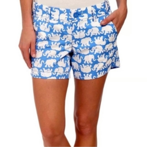 Lilly Pulitzer Blue tusk in the sun Callahan Women's Shorts size 0 - Picture 1 of 7
